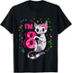 Girls 8th Birthday Outfit I'm 8 Years Old Cat Kitty Kitten T-Shirt - T-Shirt | Black