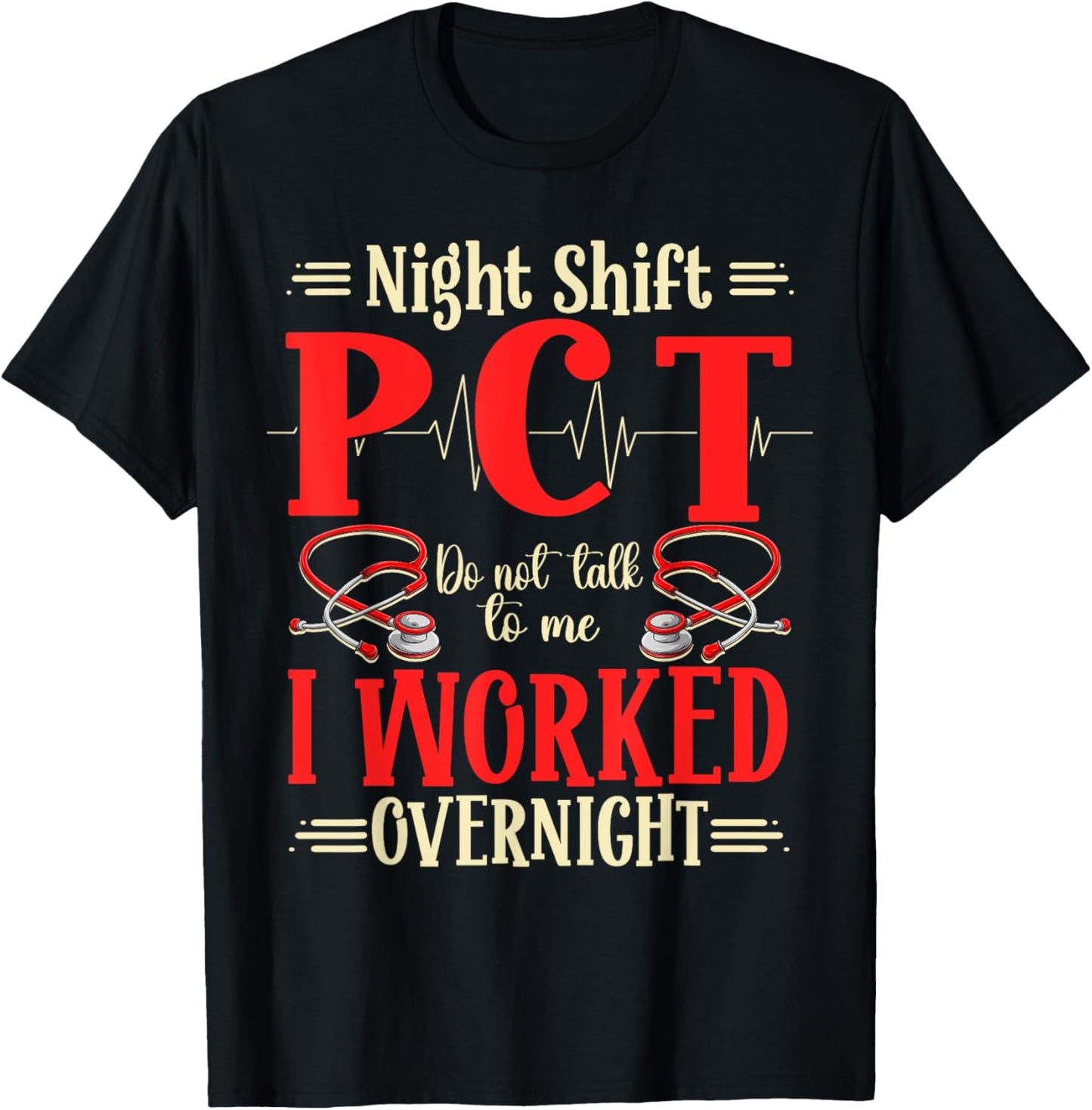PCT Night Shift Worker T-Shirt - T-Shirt | Black