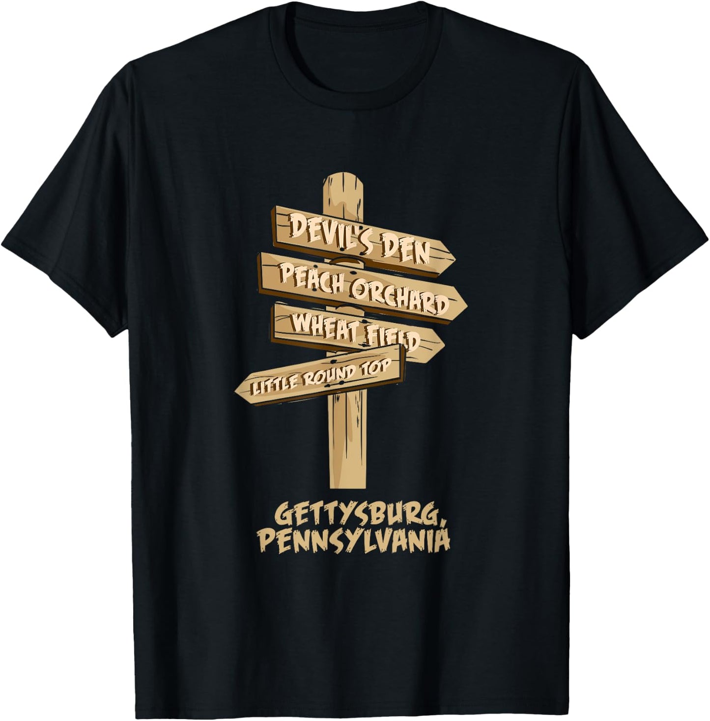 Gettysburg Pennsylvania American civil war - US History T-Shirt - T-Shirt | Black