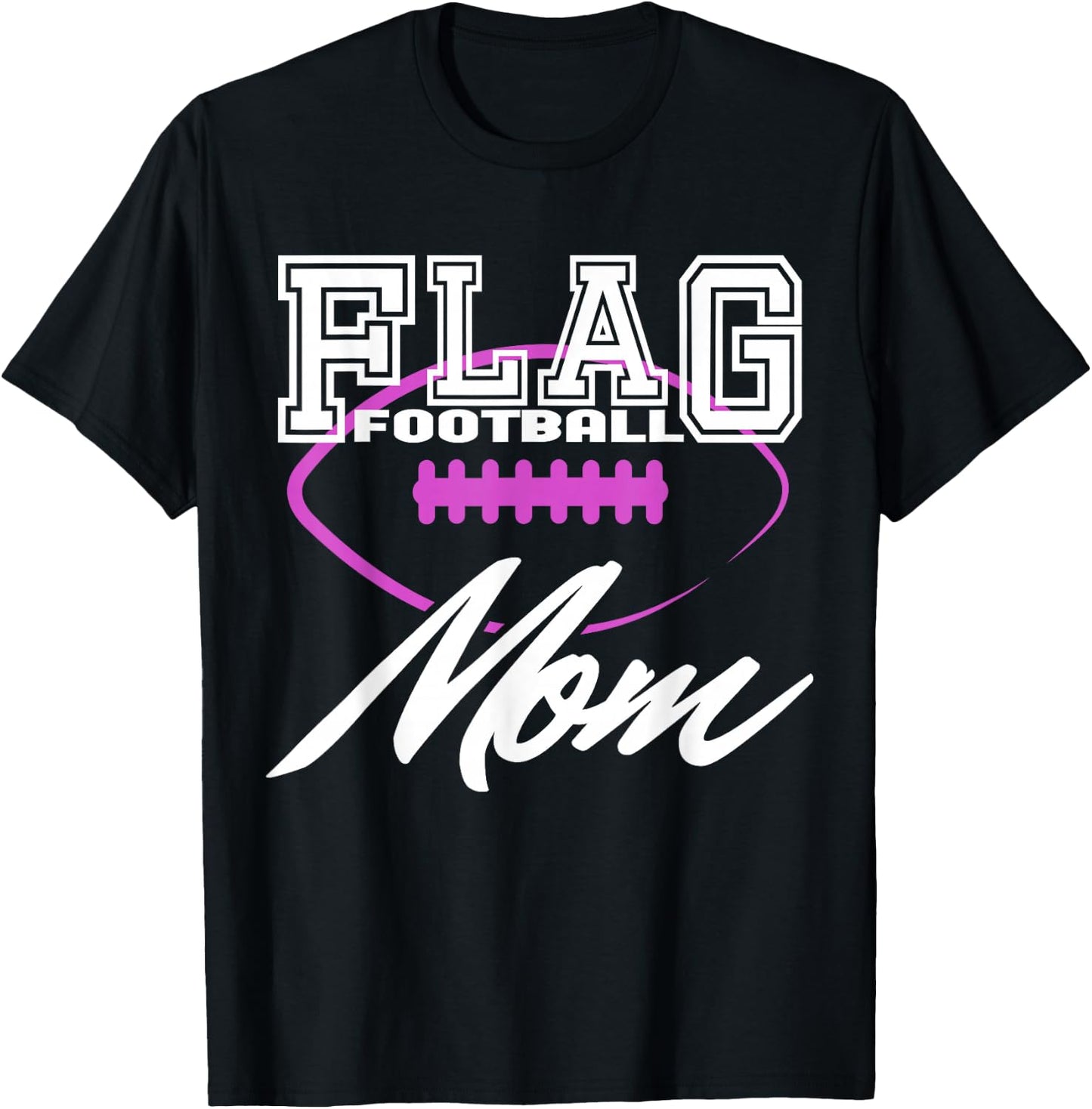 Mum Football Flag T-Shirt - T-Shirt | Black