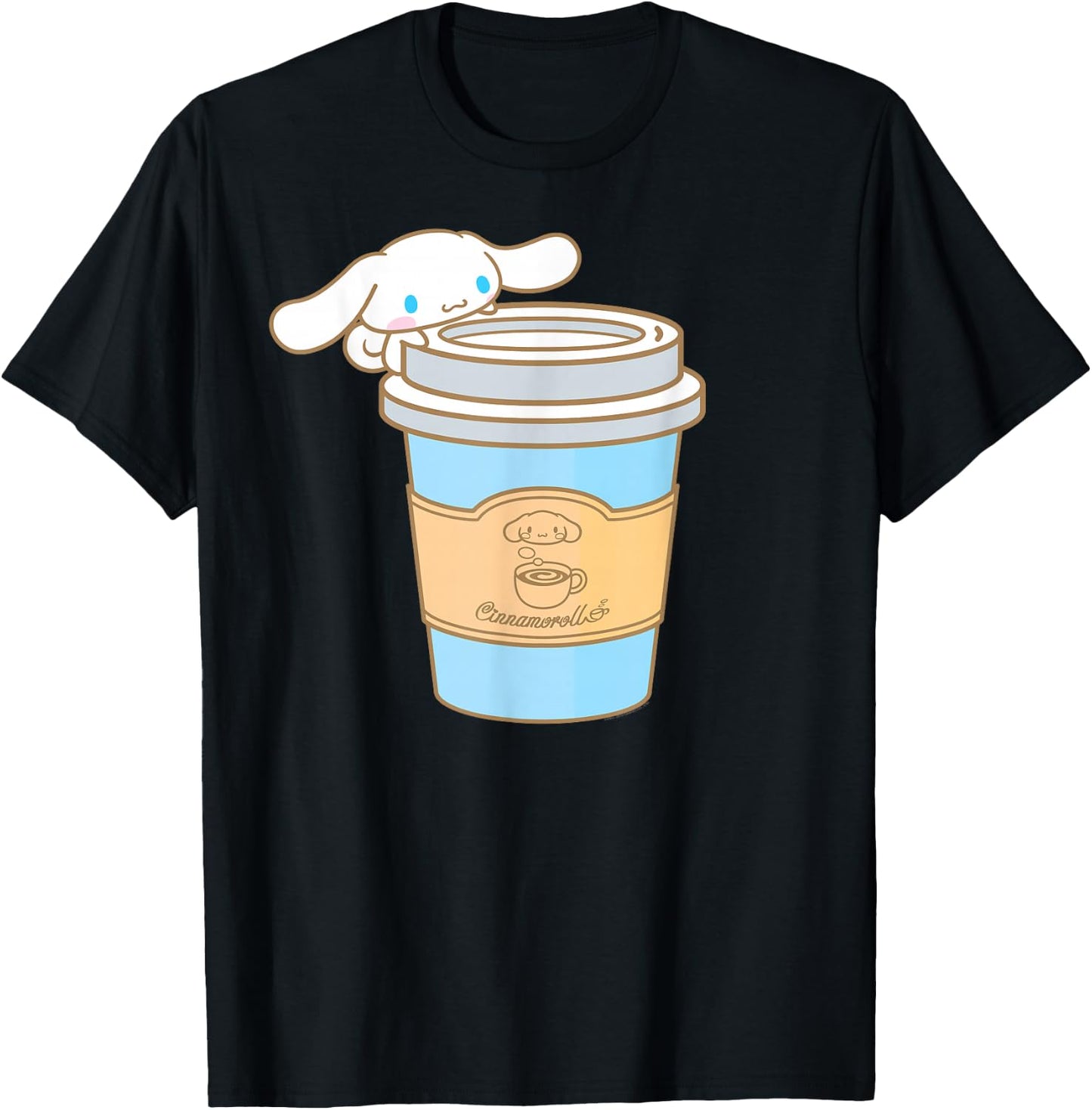 Cinnamoroll Cup of Coffee To Go T-Shirt - T-Shirt | Black