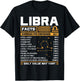 Libra Birthday Gifts - Libra Facts Funny T-Shirt - T-Shirt | Black