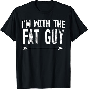 I'm With The Fat Guy Shirts Funny Halloween Couple Costume T-Shirt - T-Shirt | Black