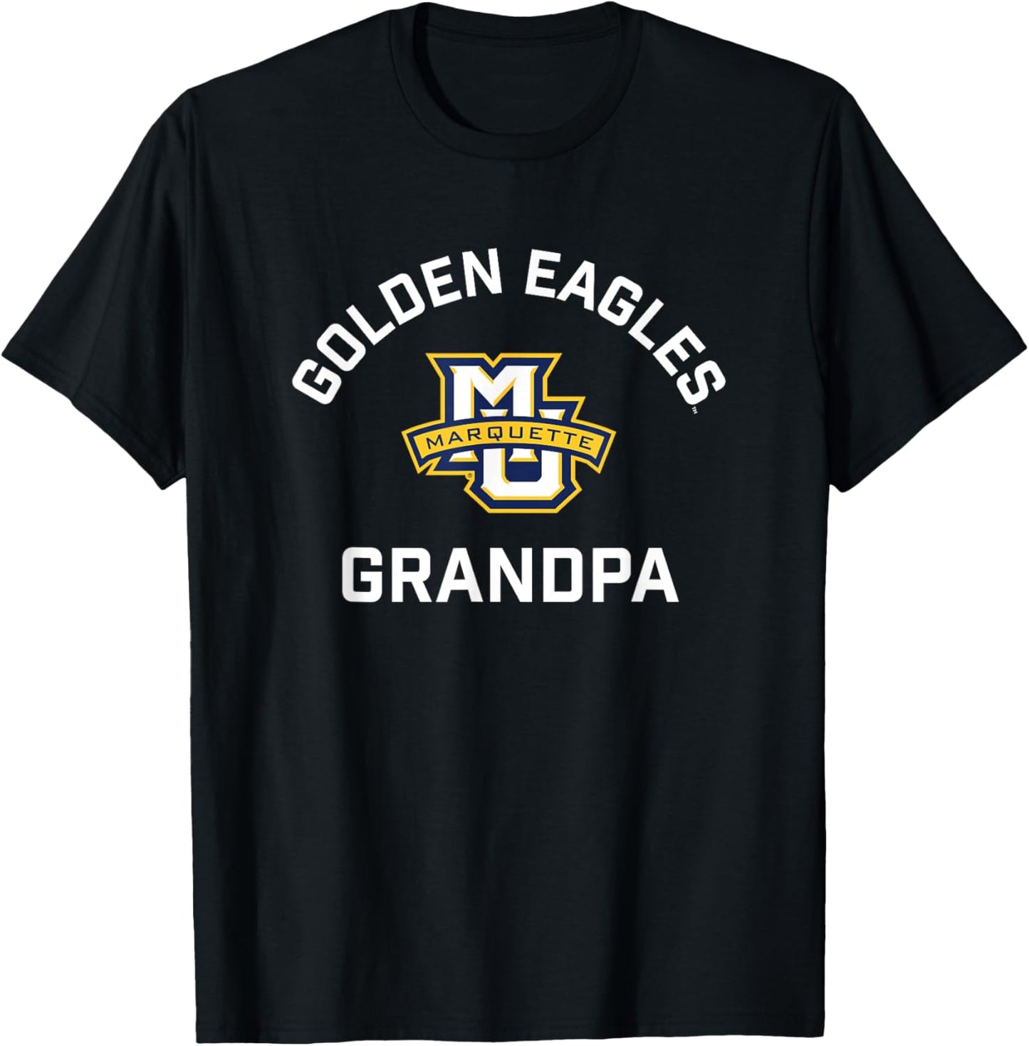 Marquette University Golden Eagles Arched Grandpa T-Shirt - T-Shirt | Black