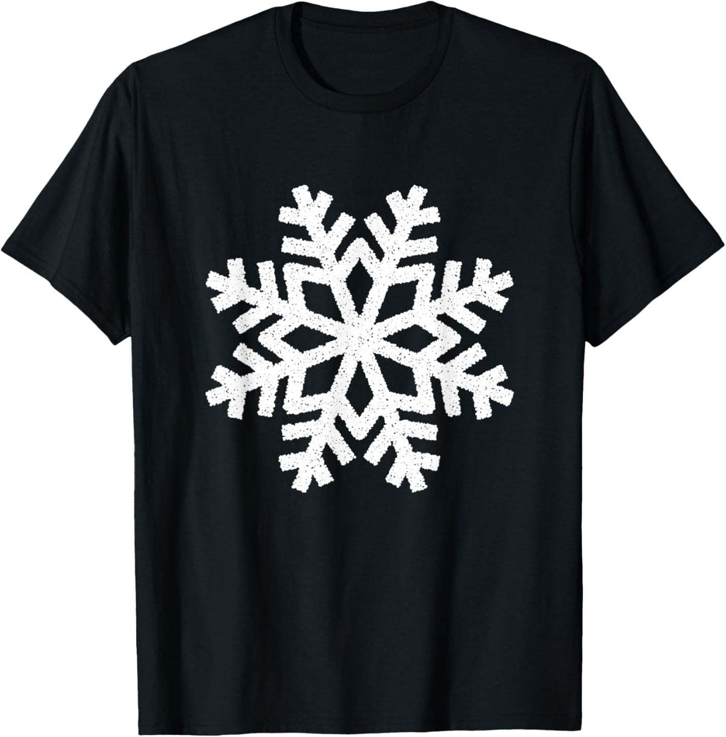 White Snowflake Cool Winter Sports Xmas Gift Men Women Kids T-Shirt - T-Shirt | Black