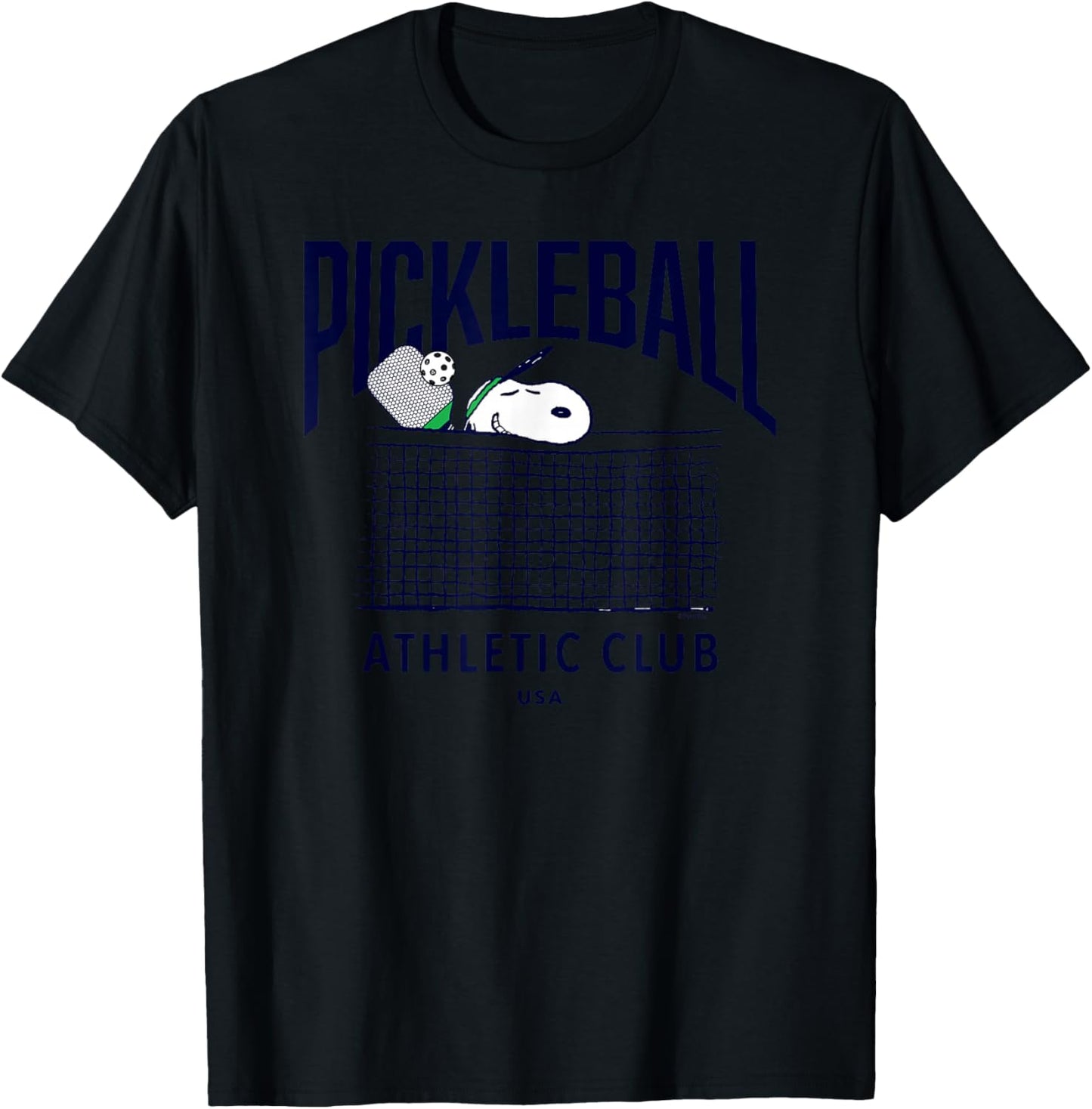 Peanuts - Snoopy Pickleball Athletic Club USA T-Shirt - T-Shirt | Black