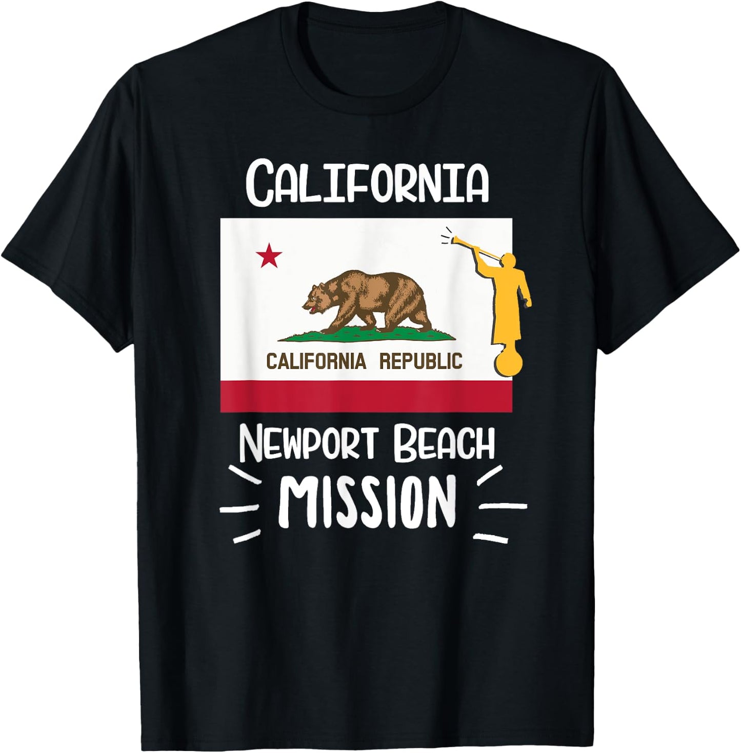 California Newport Beach Mormon LDS Mission Missionary Gift Women Girls Kids T-Shirt - T-Shirt | Black