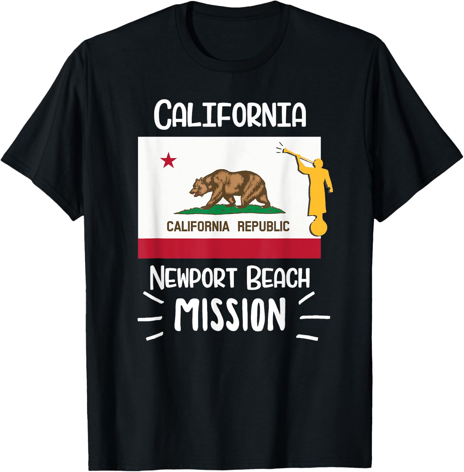 California Newport Beach Mormon LDS Mission Missionary Gift Women Girls Kids T-Shirt - T-Shirt | Black