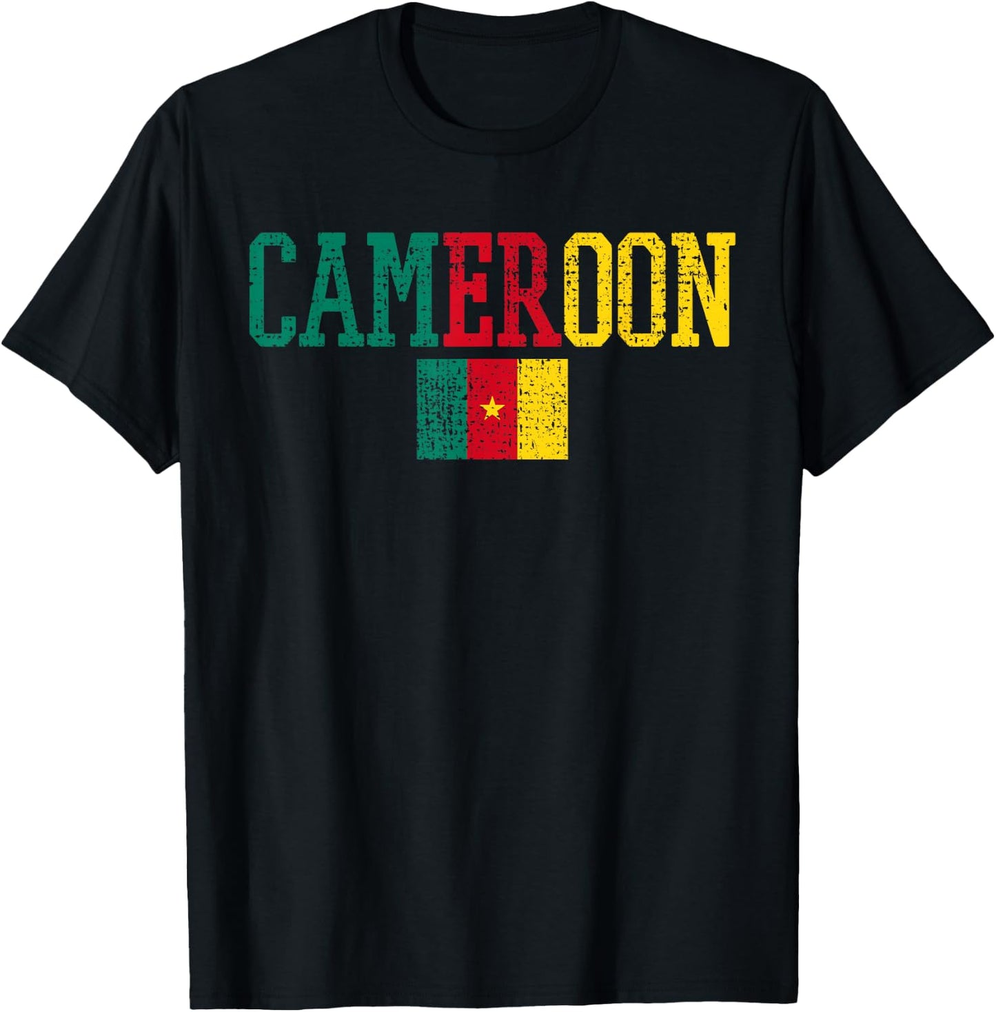 Cameroon Central Africa Flag Cameroonian T-Shirt - T-Shirt | Black