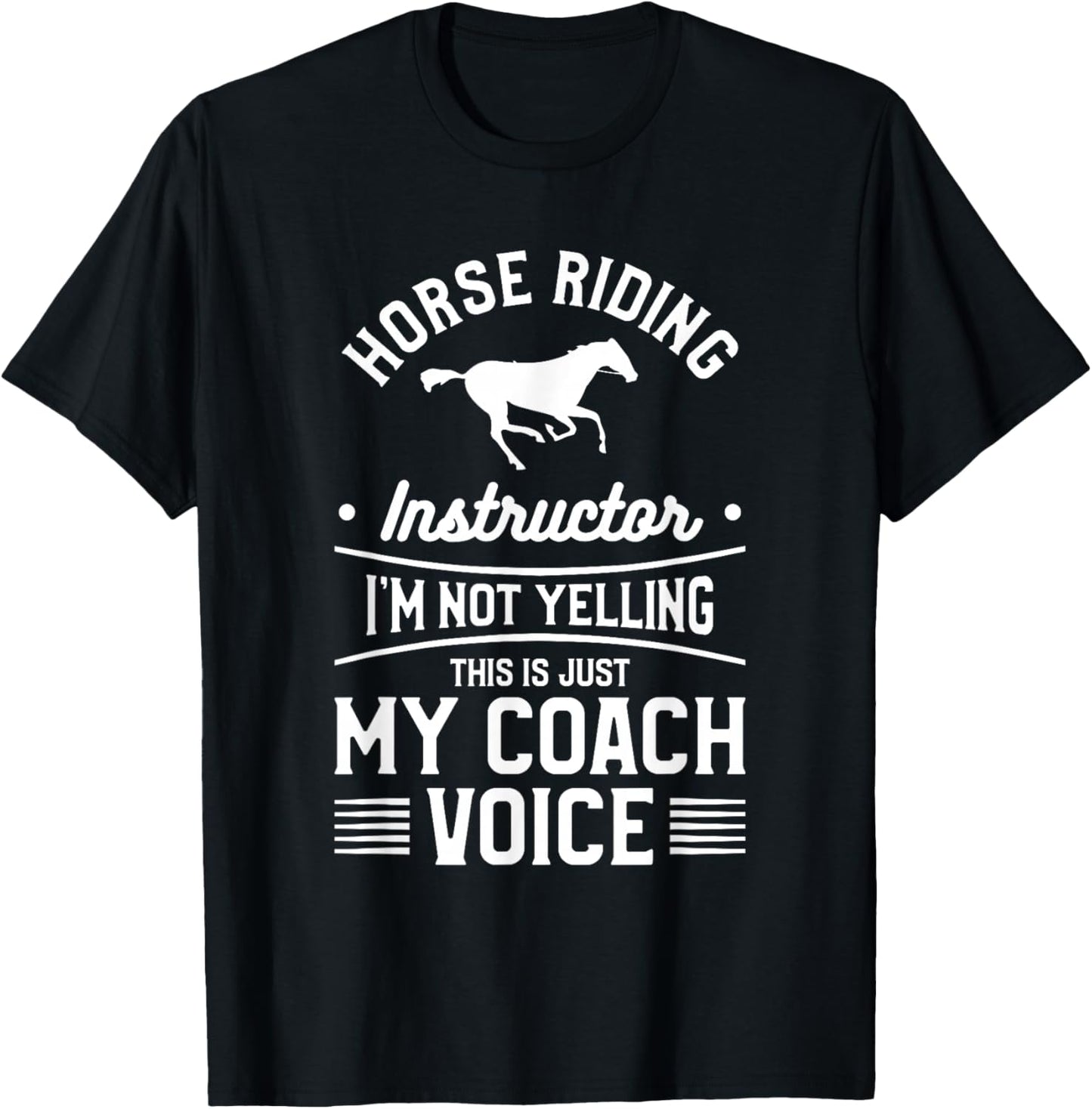 Horseback Riding Gift An Equestrian Coach Black Cotton Polyester -Adults Small Short Sleeve T-Shirt - T-Shirt | Black