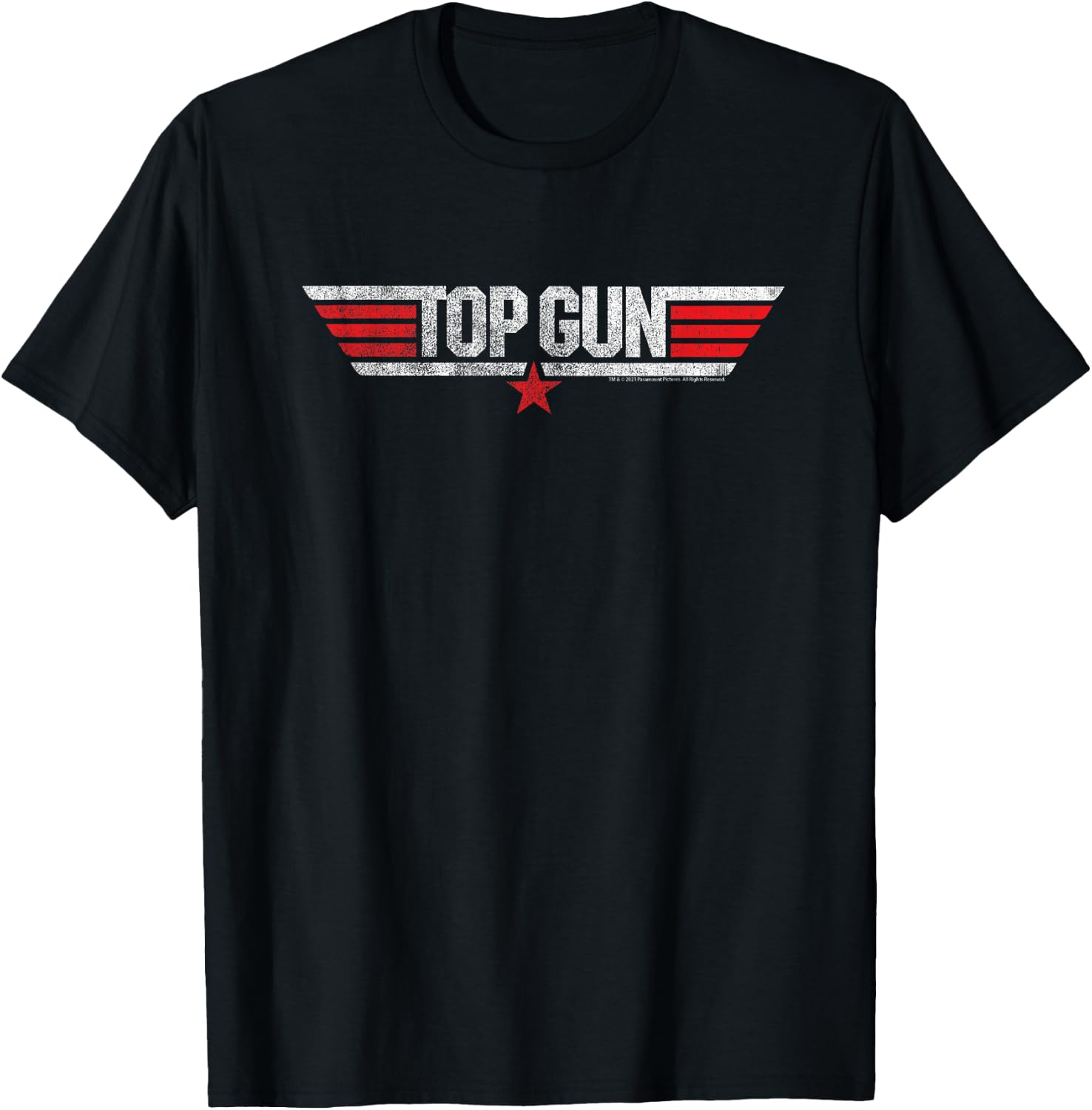 Top Gun Front and Back Logo with Goose Movie T-Shirt - T-Shirt | Black