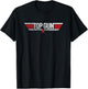 Top Gun Front and Back Logo with Goose Movie T-Shirt - T-Shirt | Black