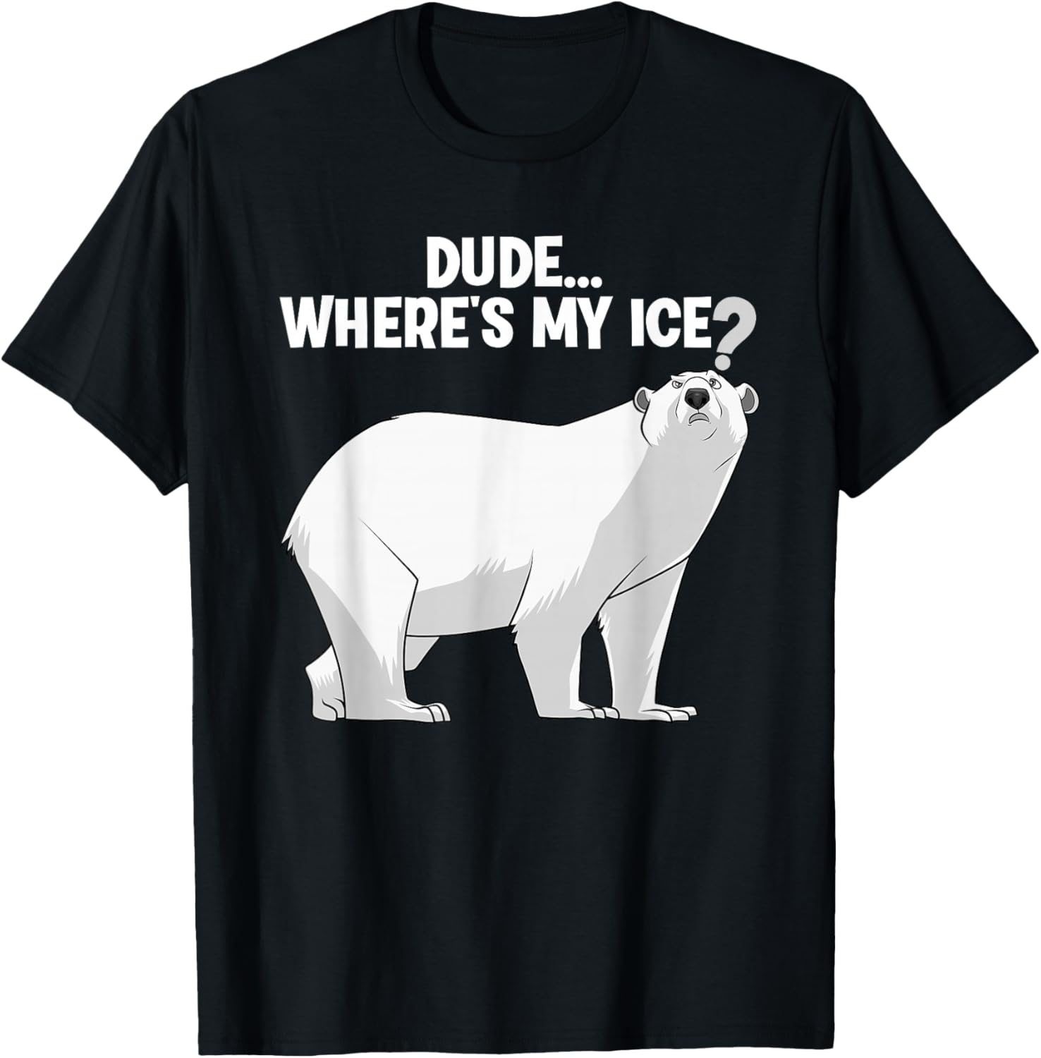 Best Polar Bear Design Boys Kids Polar Bear Lover T-Shirt - T-Shirt | Black