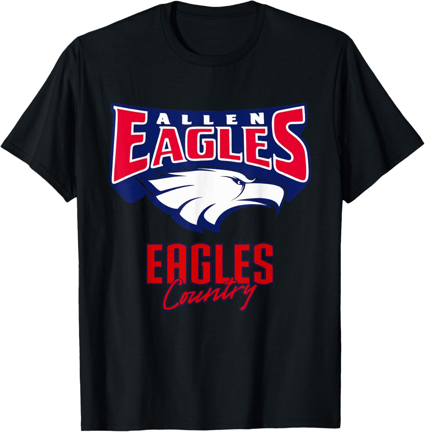 Allen Eagles Logo Country HS T-Shirt - T-Shirt | Black