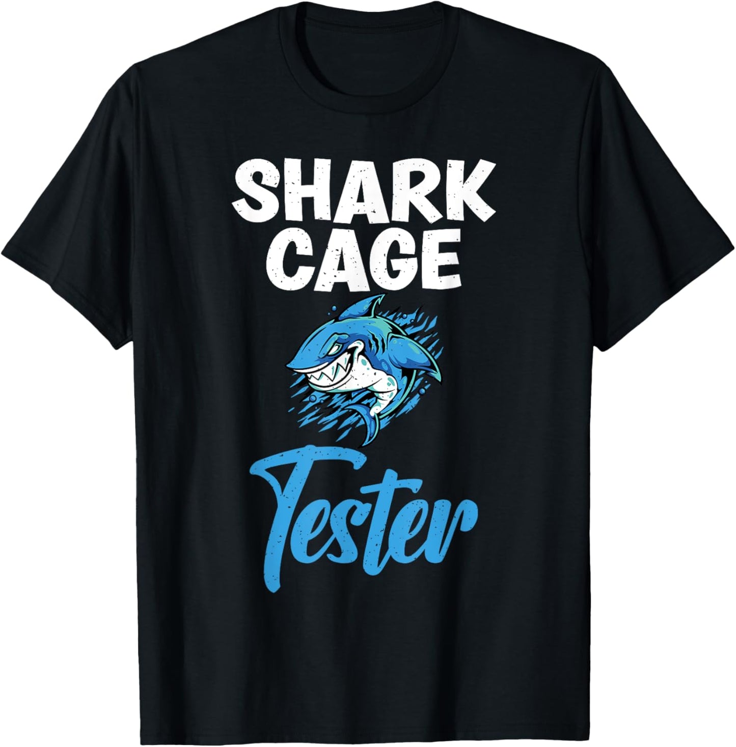 Shark Cage Tester funny Amputee T-Shirt - T-Shirt | Black