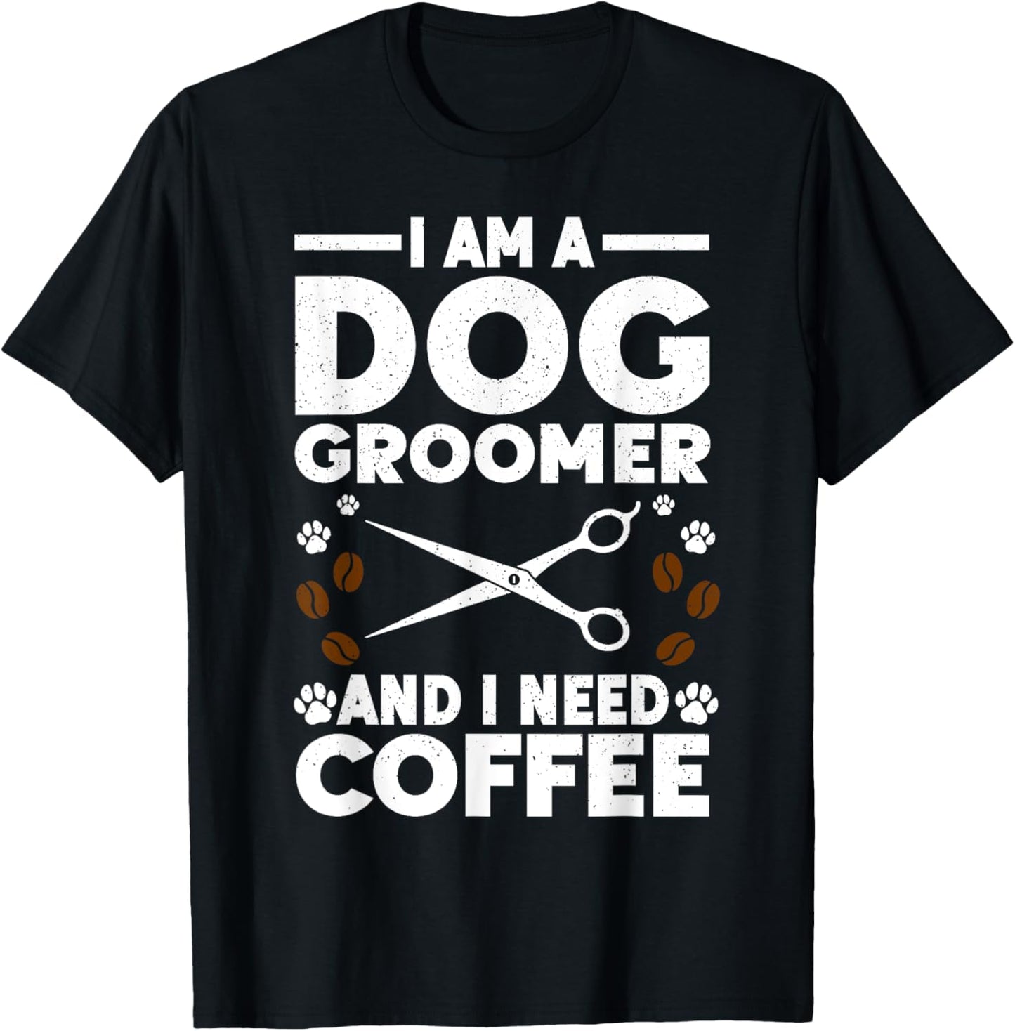 Cool Dog Groomer Art Women Dog Grooming Pet Groomer T-Shirt - T-Shirt | Black