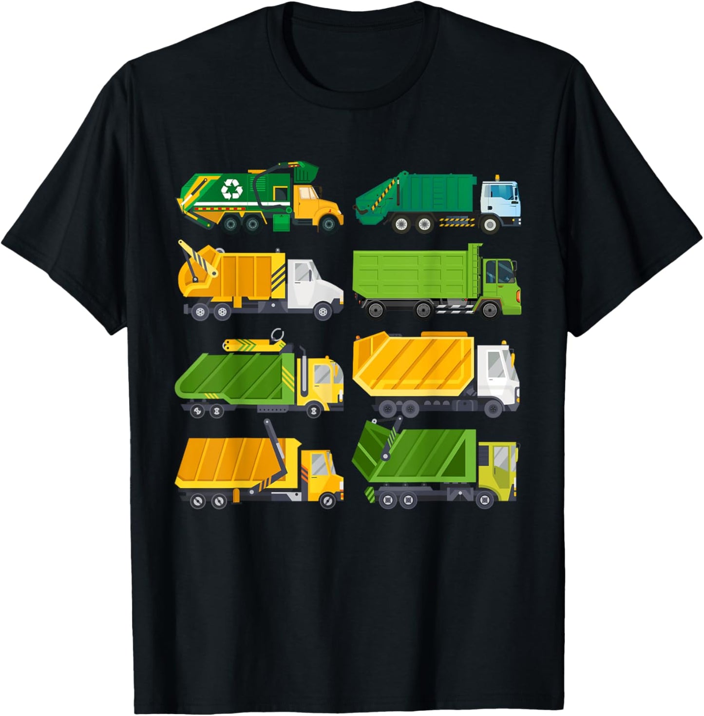 Funny Garbage Truck For Toddler Boys Kids Trash Recycling T-Shirt - T-Shirt | Black