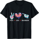 Peace love Oklahoma flag grown Souvenirs women kids T-Shirt - T-Shirt | Black