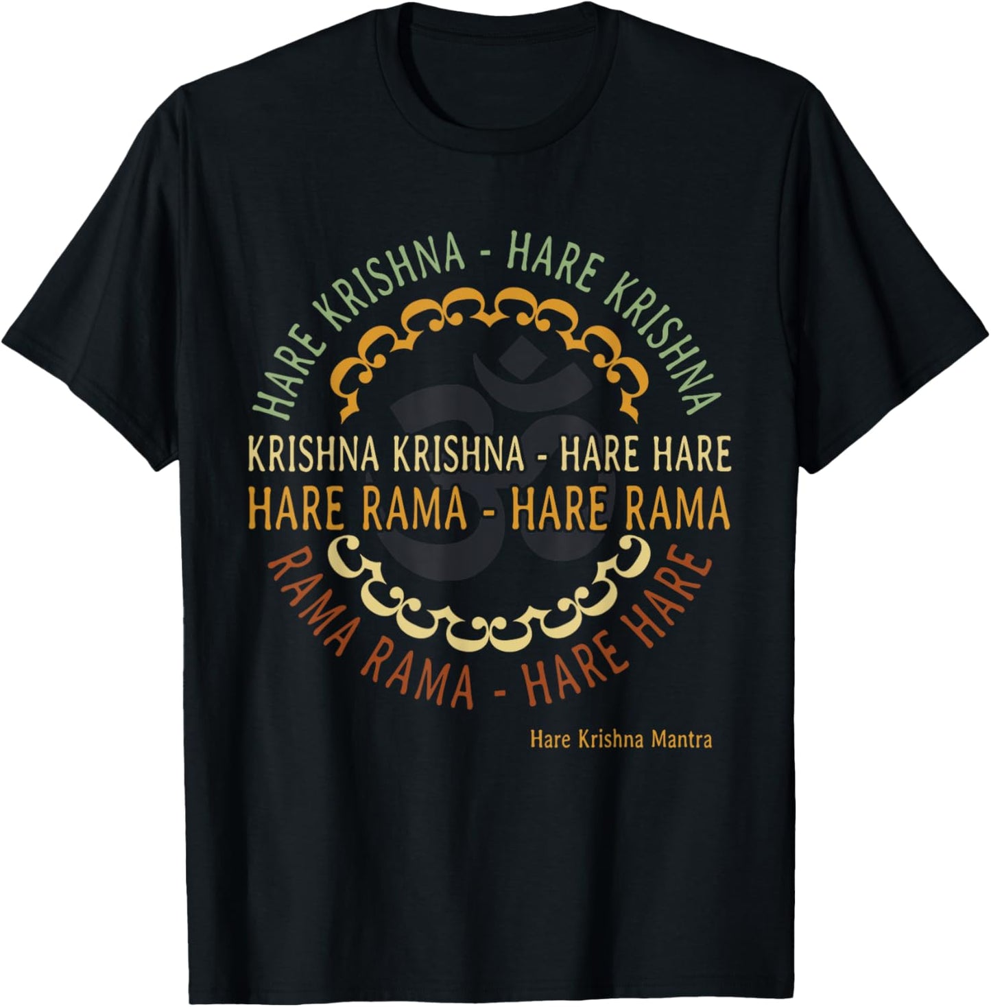 Hare Krishna Shirt Spiritual Hare Krishna Mantra T-Shirt - T-Shirt | Black