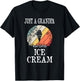 Just A Grandpa Who Loves Ice Cream T-Shirt - T-Shirt | Black