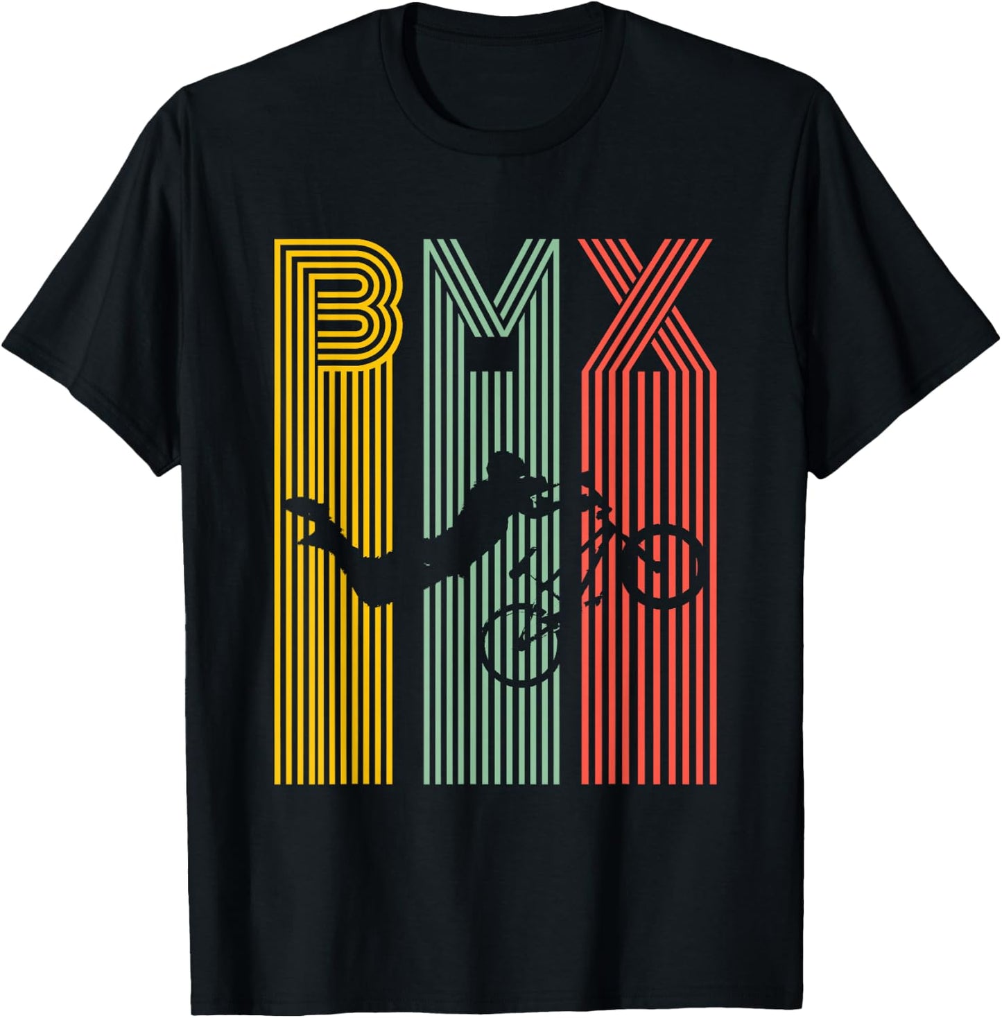 BMX Vintage Bike Bicycle Racing Stunt T-Shirt - T-Shirt | Black