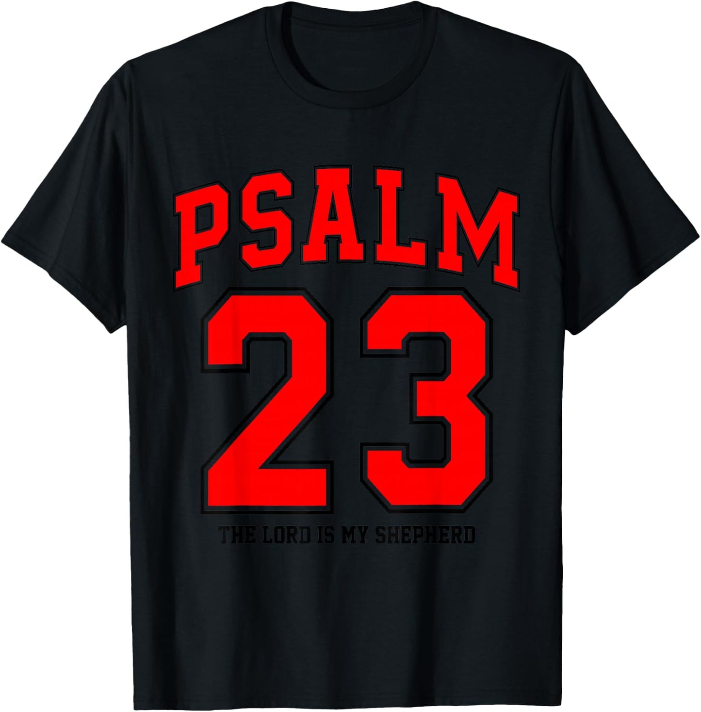 Psalm Groovy 23 Christian Game Day Season T-Shirt - T-Shirt | Black