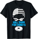 Swimming Will Swim For Donuts Funny Patriotic Swimmer T-Shirt - T-Shirt | Black