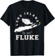 Long Island New York Fluke Fishing Graphic T-Shirt - T-Shirt | Black