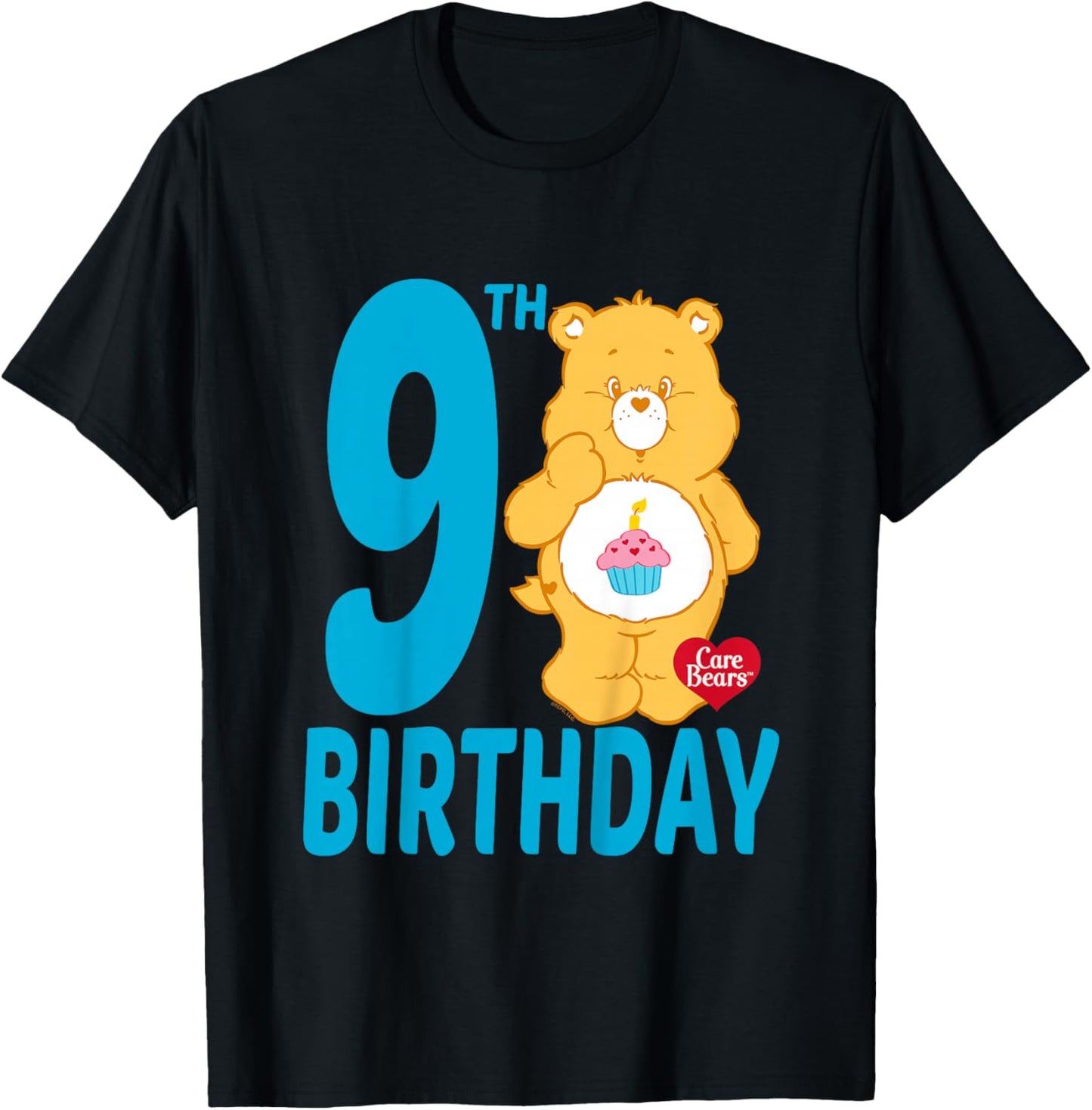 Care Bears Birthday Bear Celebrates A 9th Birthday T-Shirt - T-Shirt | Black