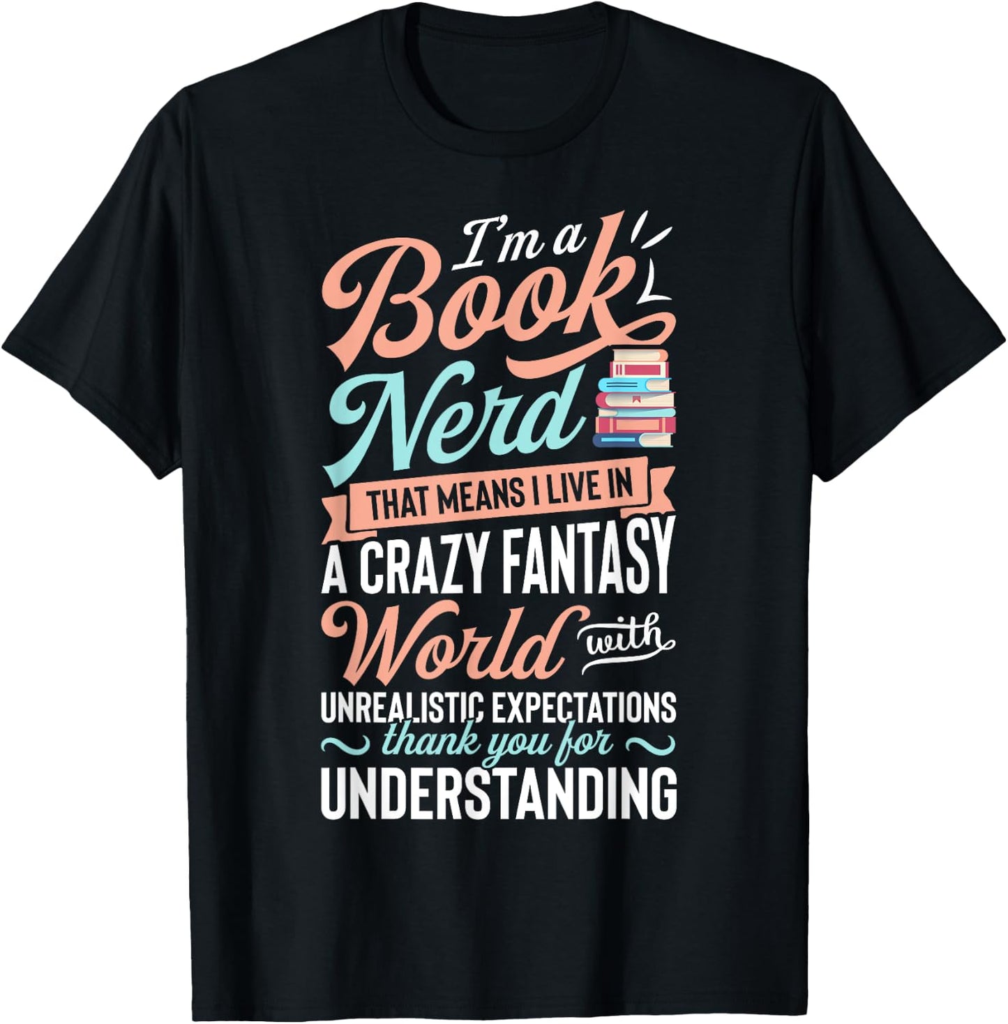 I'm a Book Nerd T shirt Bookworm Reading Books Funny Gift T-Shirt - T-Shirt | Black