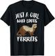 Just A Girl Who Loves Ferrets Ferret Lover Gift T-Shirt - T-Shirt | Black