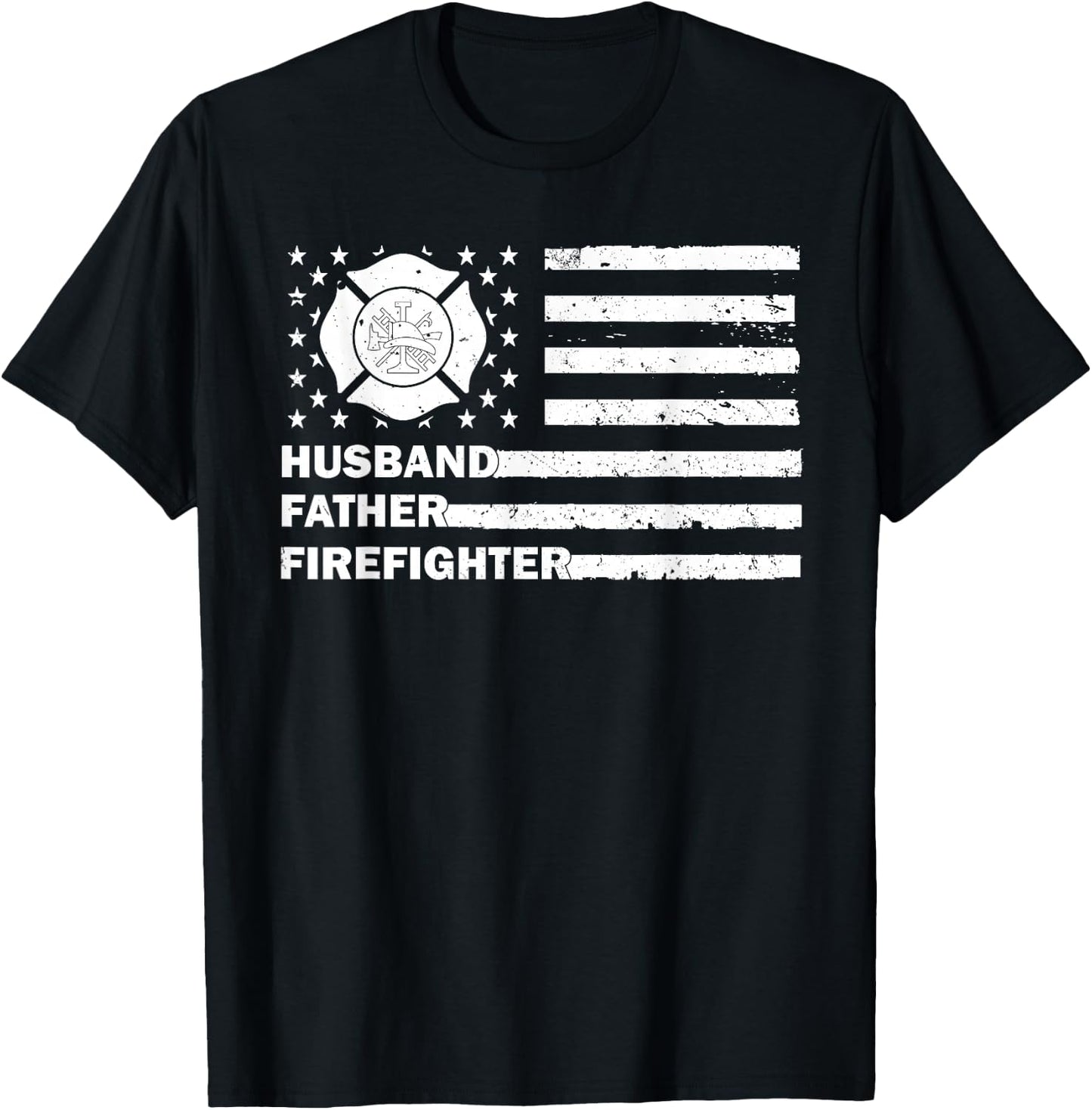 Firefighter Art For Husband Men Dad Firefighting Firefighter T-Shirt - T-Shirt | Black