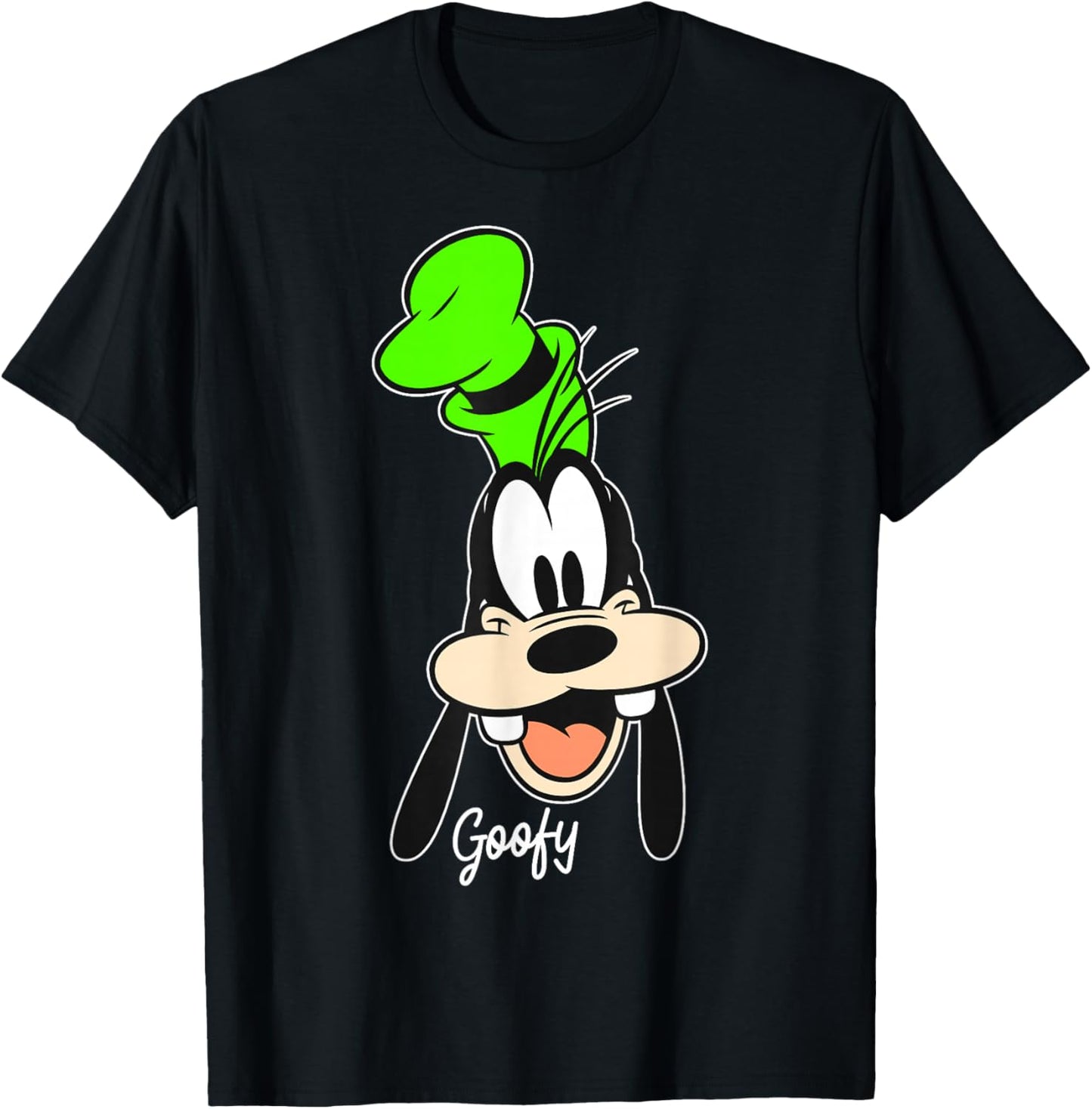 Disney Mickey and Friends Goofy Big Face Portrait T-Shirt - T-Shirt | Black