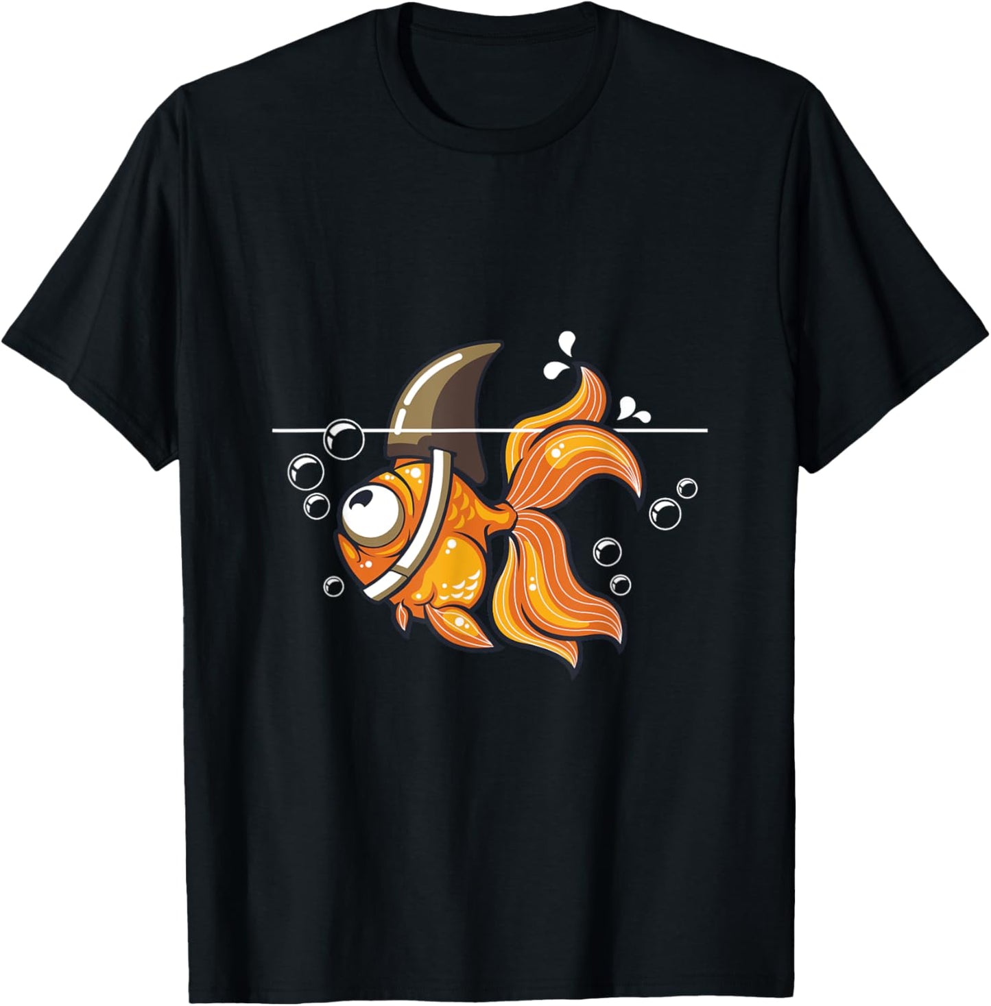 Goldfish Shark Graphic Fish Water Fisherman Gift T-Shirt - T-Shirt | Black