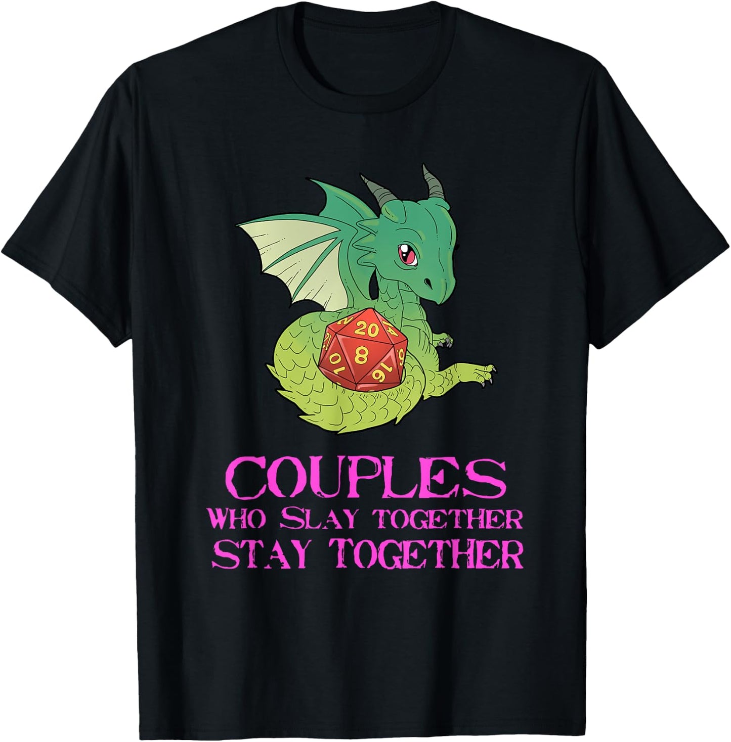 Funny Couples Tabletop Gaming Design T-Shirt - T-Shirt | Black