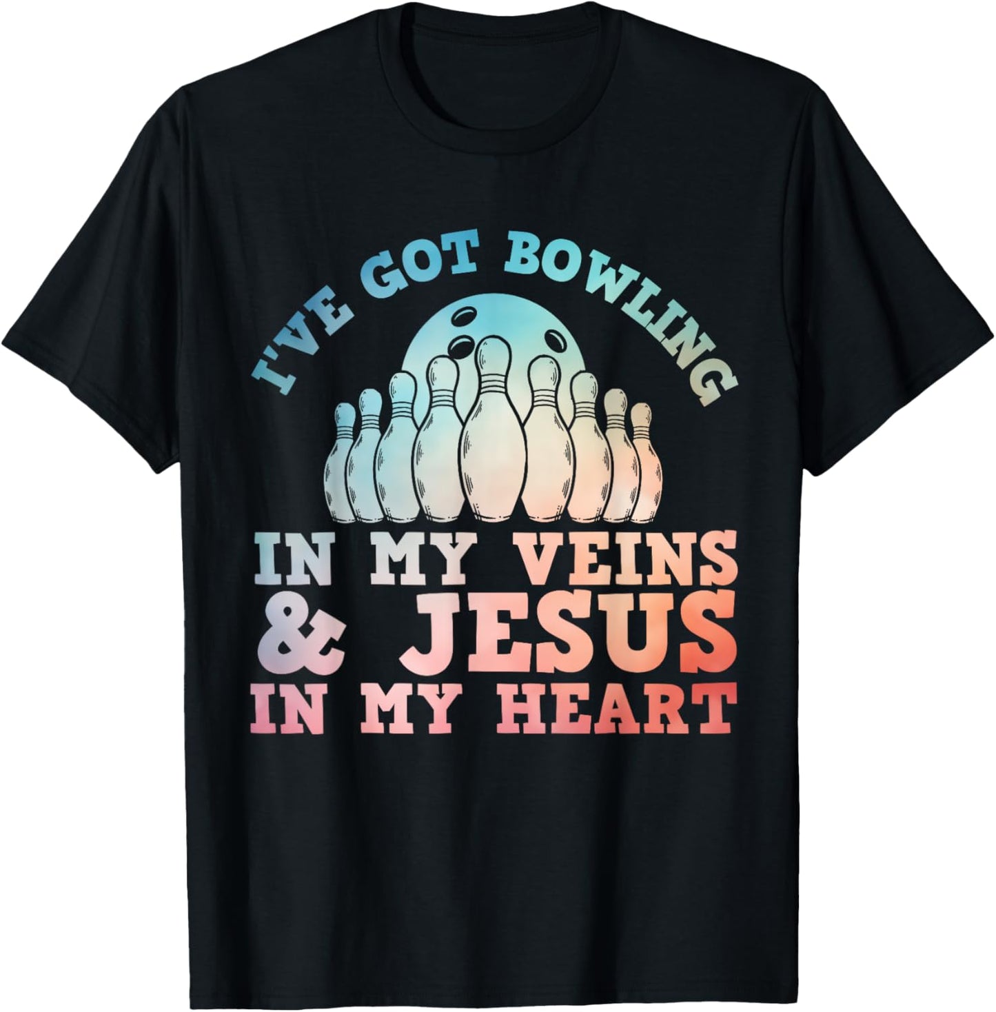 Best Bowling Design Women Jesus Christian Bowling T-Shirt - T-Shirt | Black