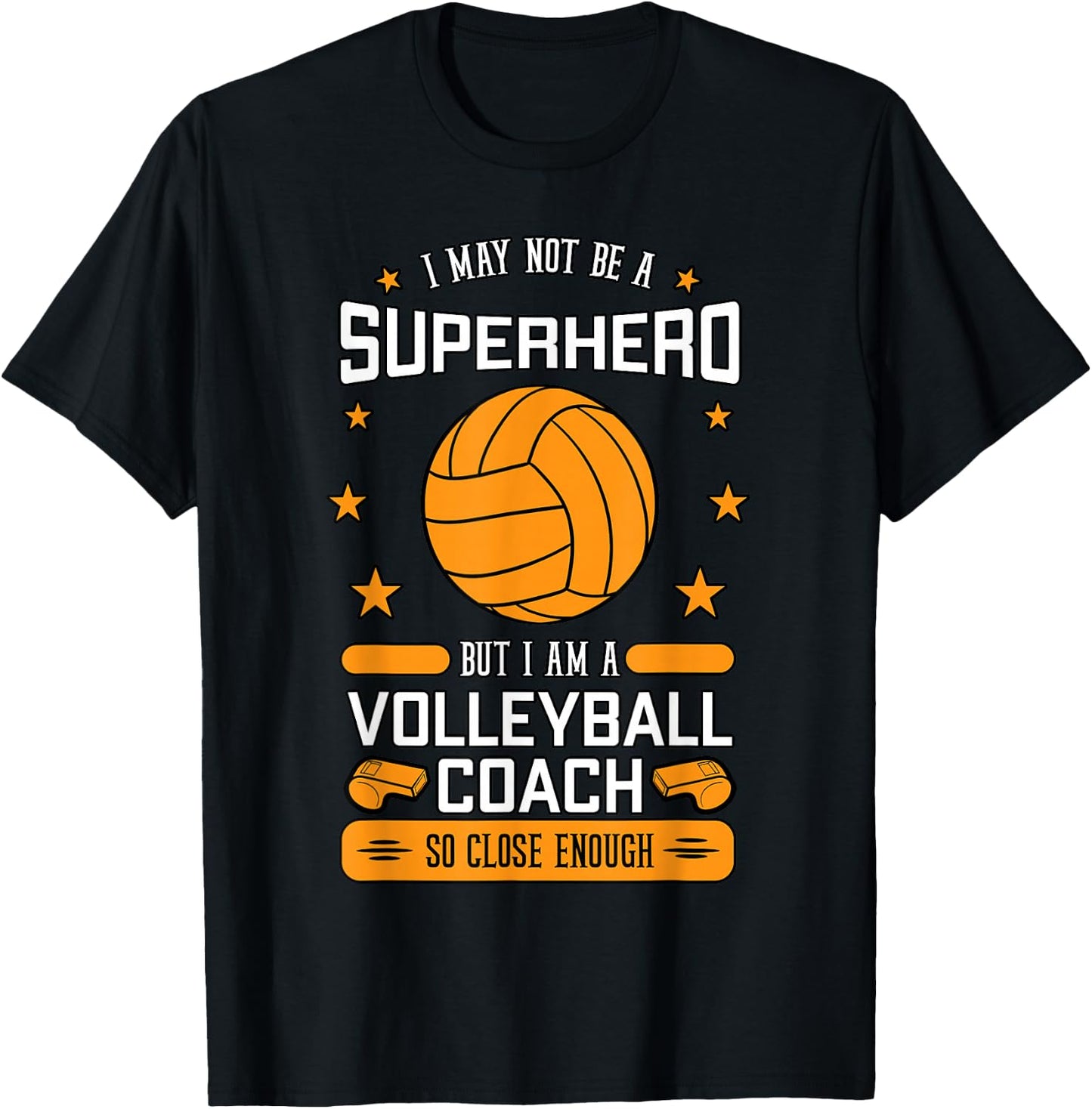 Volleyball Coach Team Superhero Sports Game Athlete Gift T-Shirt - T-Shirt | Black