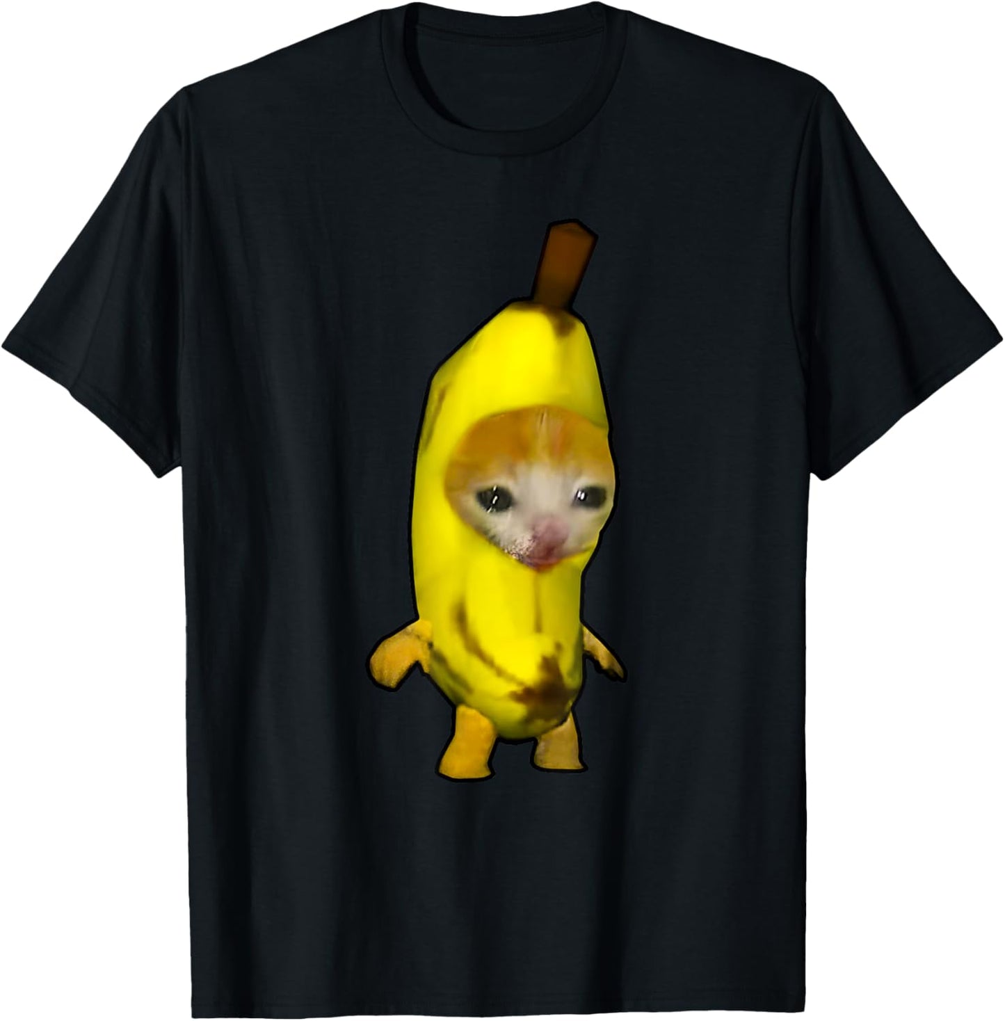 Cute Banana Cat Happy Bananacat Meme Kitty Cat Lovers Meme T-Shirt - T-Shirt | Black