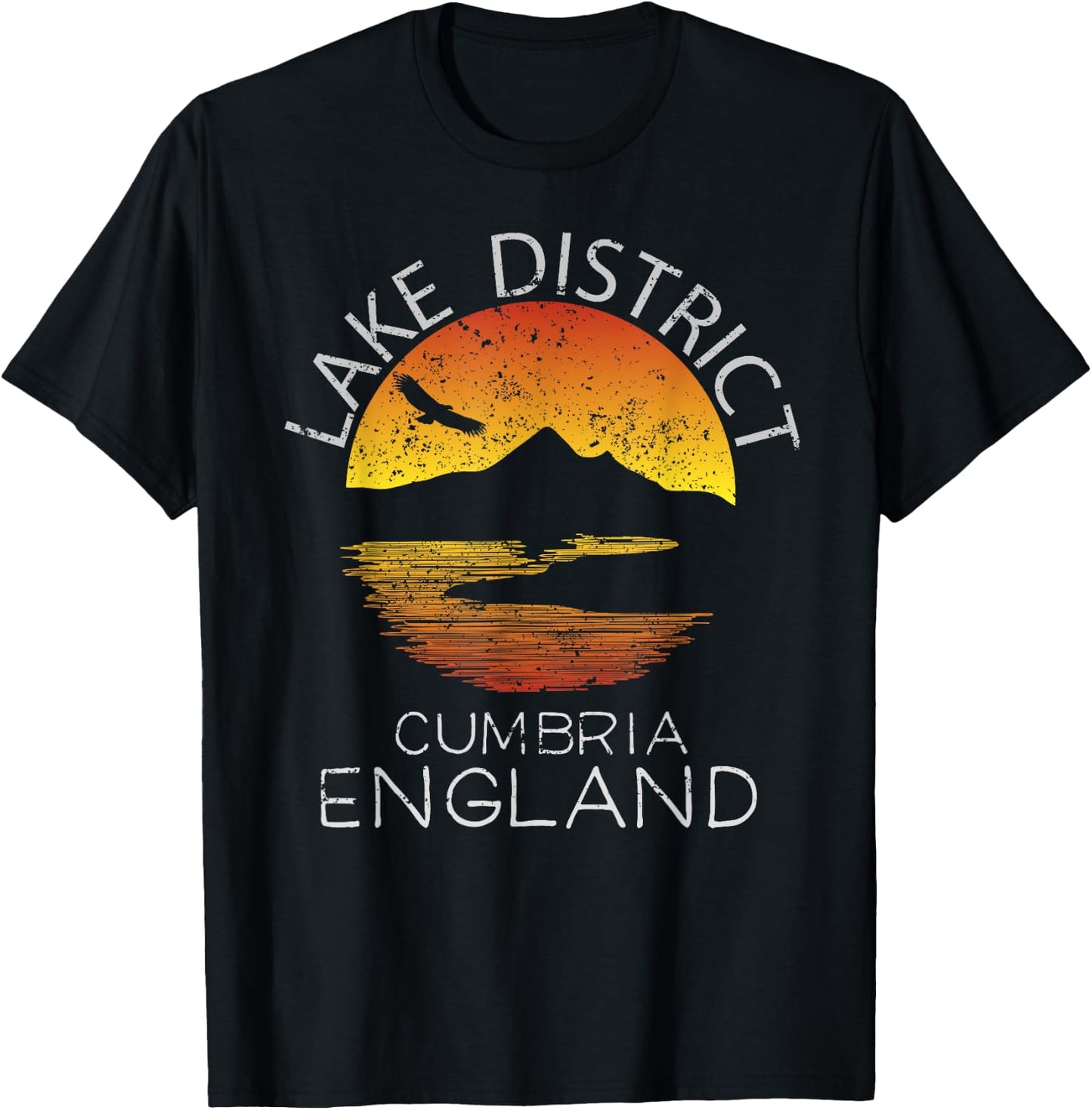 Lake District Shirt Cumbria England Hiking Walks Gift T-Shirt - T-Shirt | Black