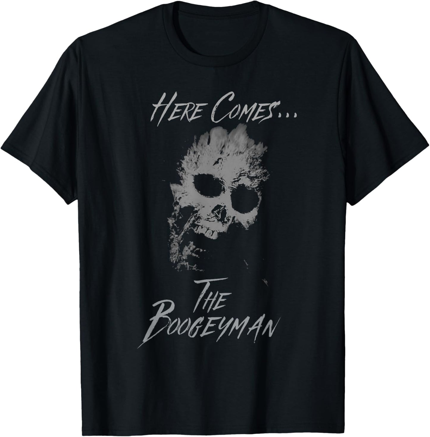 Vintage Scary Halloween Ghost Skull Boogeyman Costume T-Shirt - T-Shirt | Black
