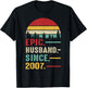 18th Wedding Anniversary Epic Husband Since 2007 T-Shirt - T-Shirt | Black