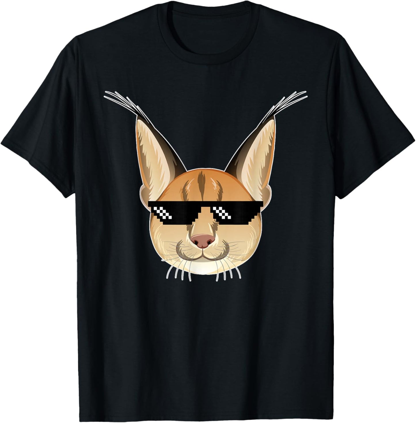 Floppa Cat Meme Floppa Cat Meme Cat Funny Caracal T-Shirt - T-Shirt | Black