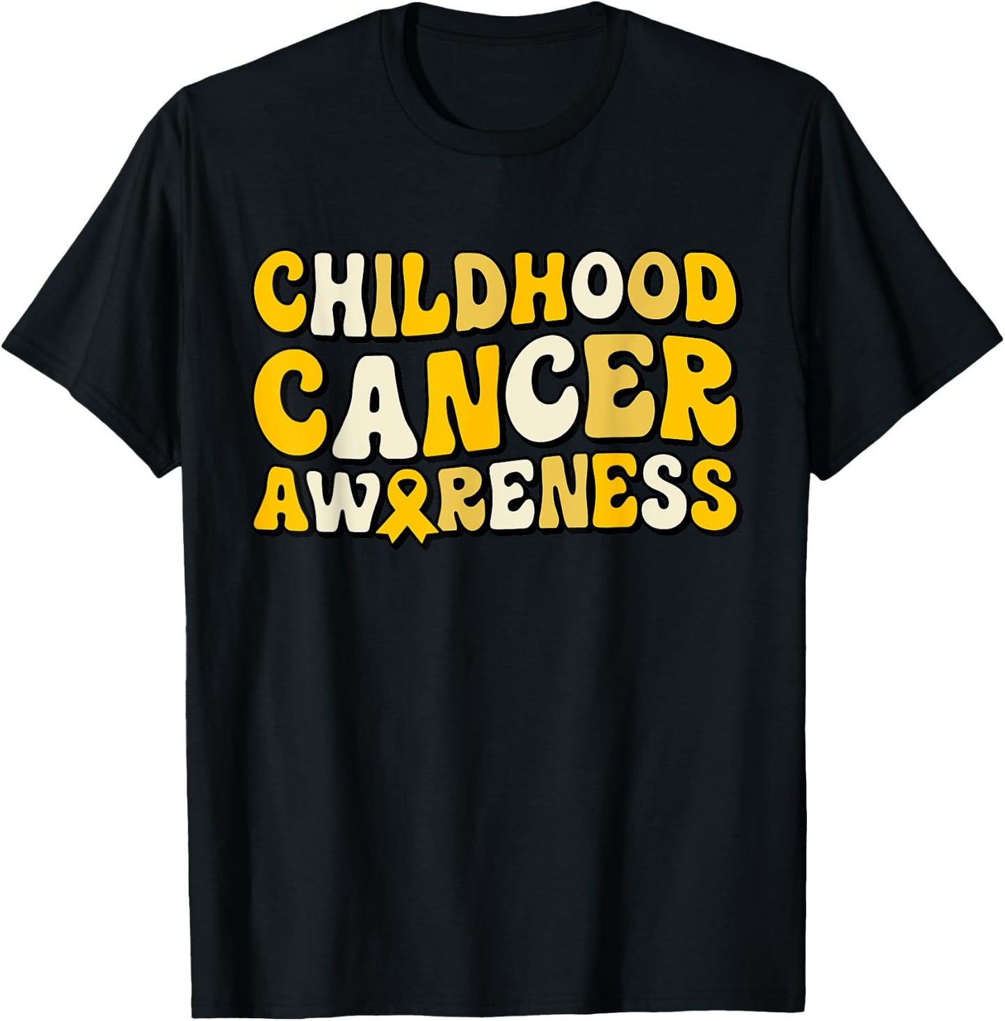 In September We Wear Gold - Childhood Cancer Awareness T-Shirt - T-Shirt | Black