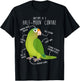 Half-Moon Conure Parrot Anatomy, Funny Cute Pet Bird Mom T-Shirt - T-Shirt | Black