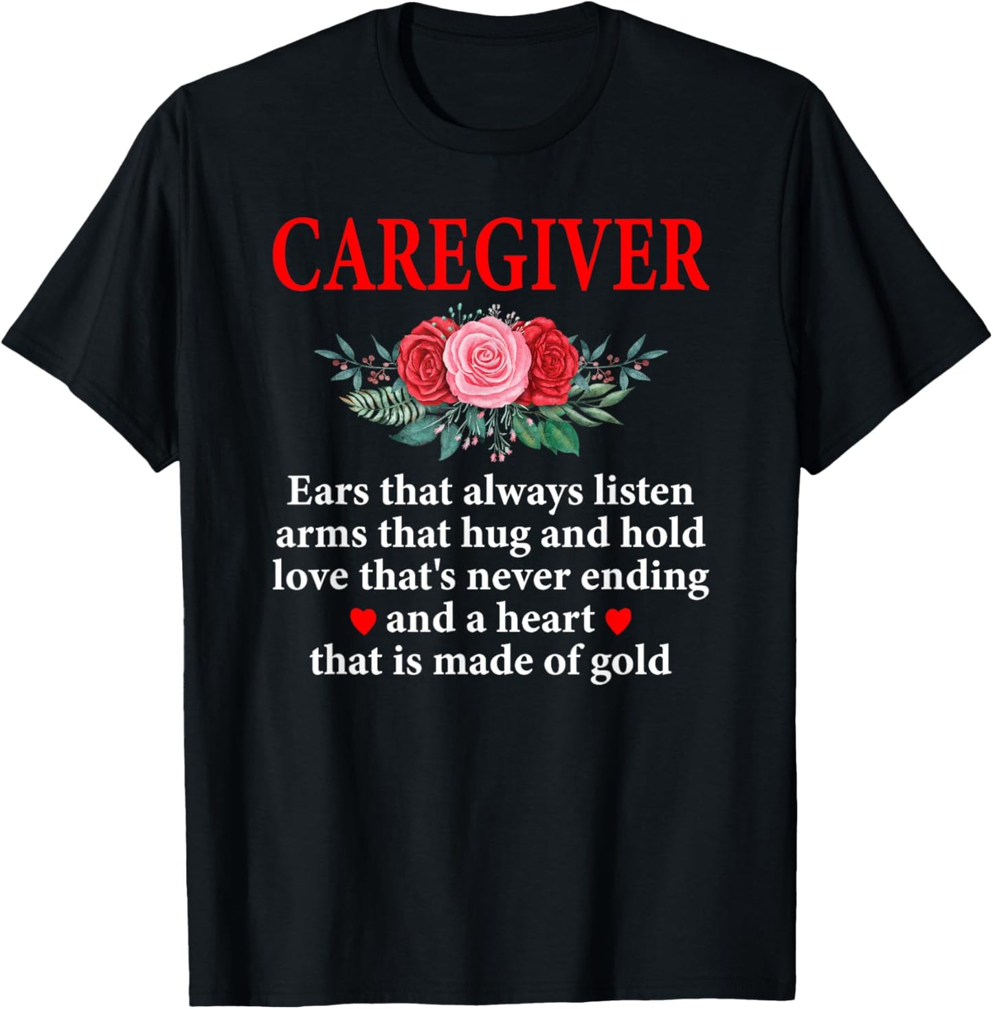 Caregiver Definition Caregiving Nursing Caretaker Nurse , Small, Black T-Shirt - T-Shirt | Black