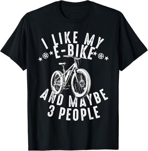 E-Bike Electric Bike Women E Bicycle Lover Funny T-Shirt - T-Shirt | Black