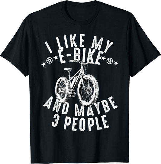 E-Bike Electric Bike Women E Bicycle Lover Funny T-Shirt - T-Shirt | Black