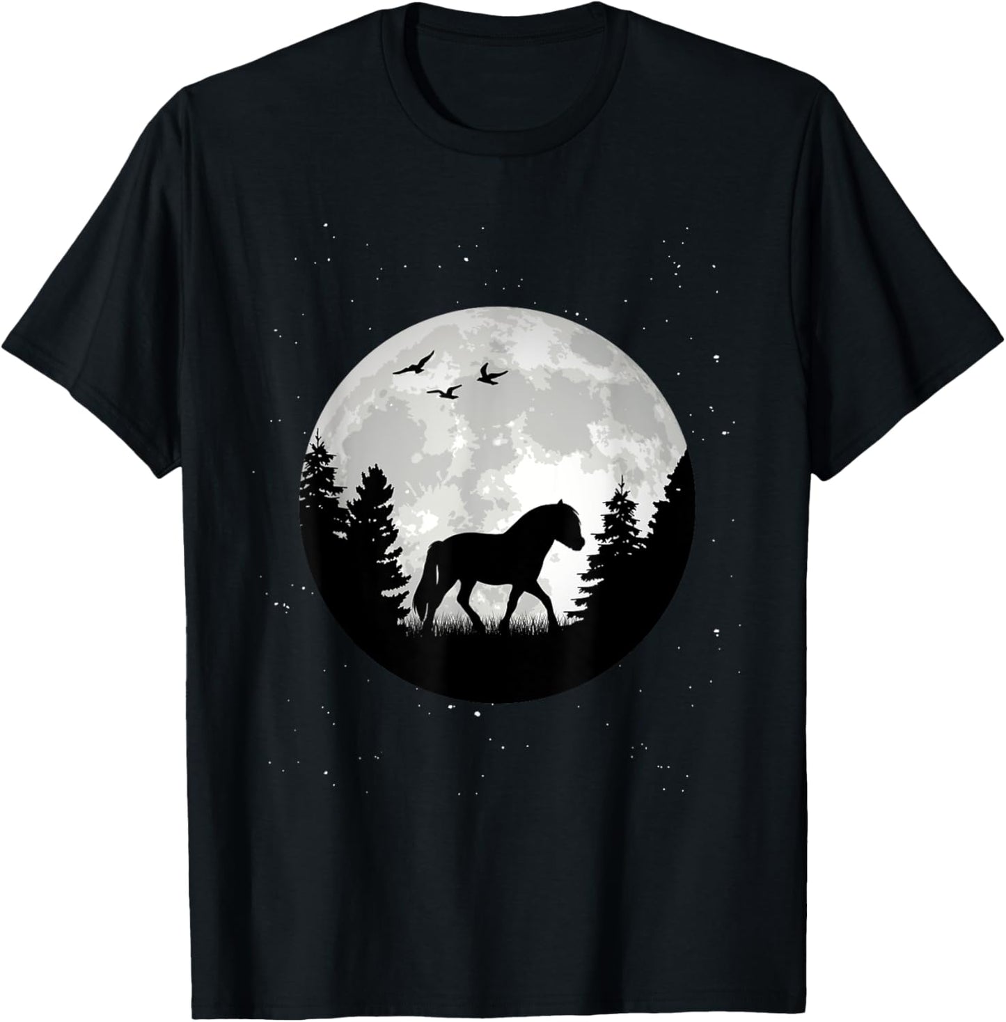 Fjord Horse Moon Fjordi T-Shirt - T-Shirt | Black