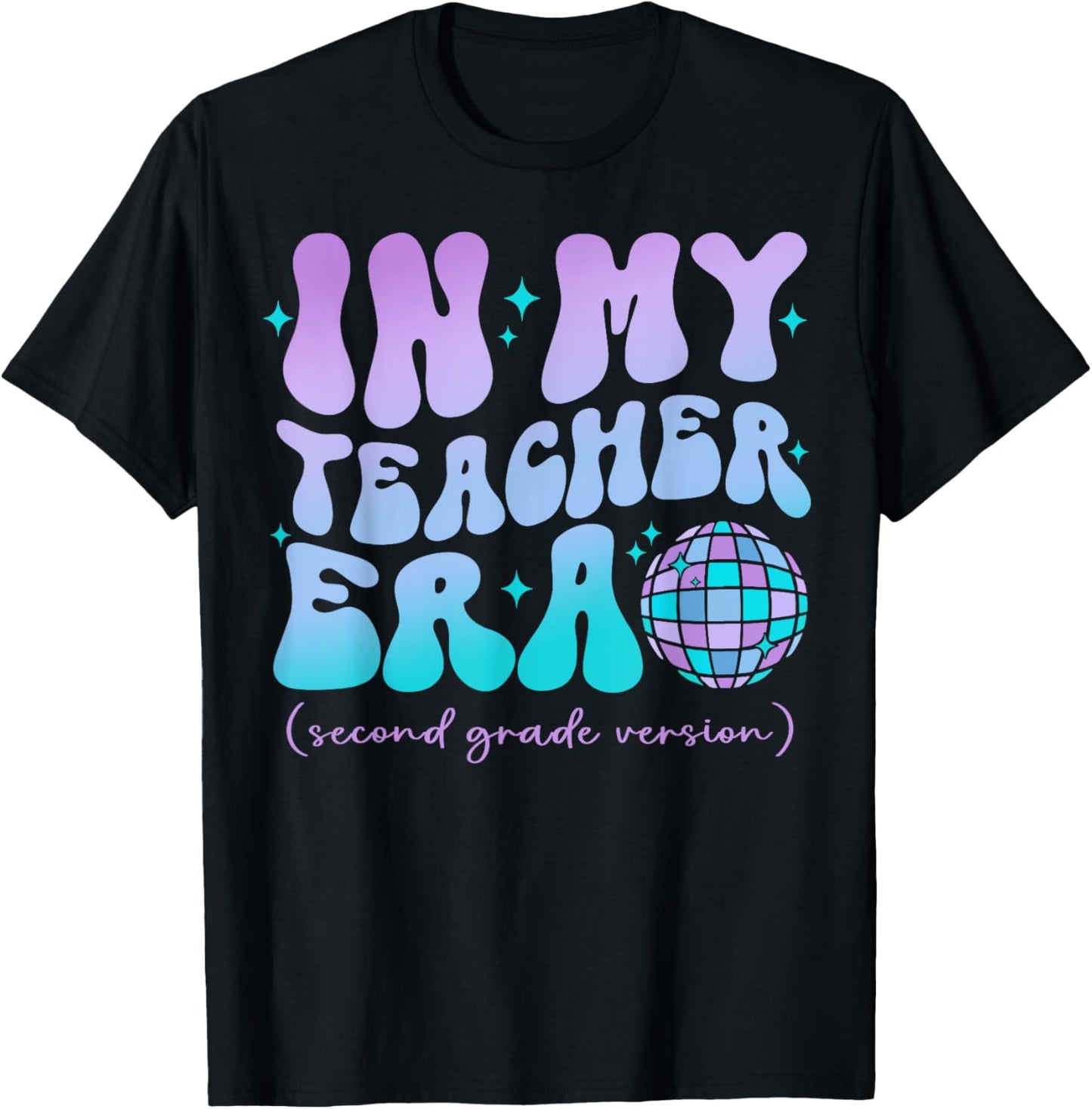 In My Teacher Era Back To School 2nd Grade Version T-Shirt - T-Shirt | Black