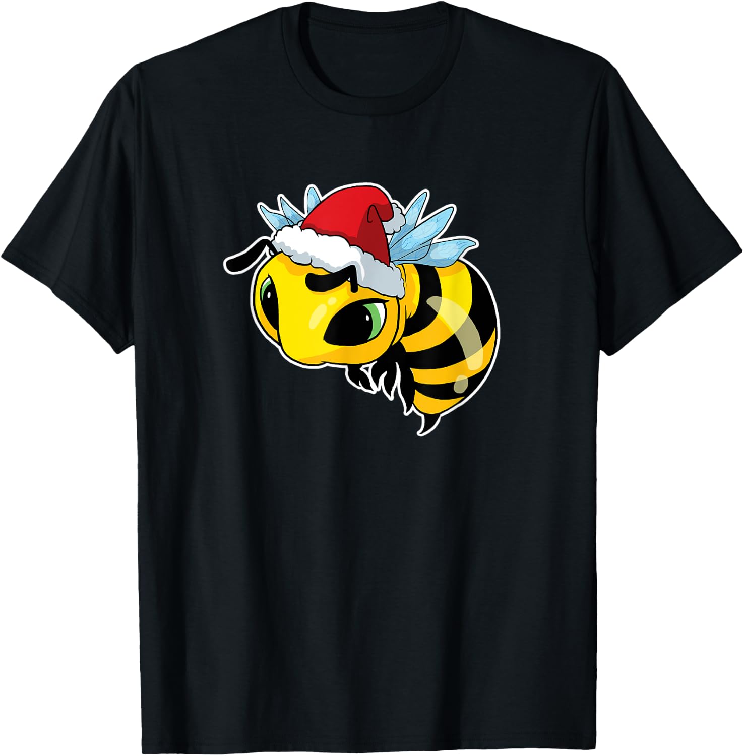 Christmas Bee Santa Clause Hornet Lover Beekeeper T-Shirt - T-Shirt | Black